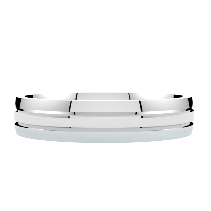 elegancka i nowoczesna obrączka klasyczna z białego złota szerokość 5,00 mm